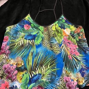 Forever 21 plus size floral Hawaiian spaghetti strap.